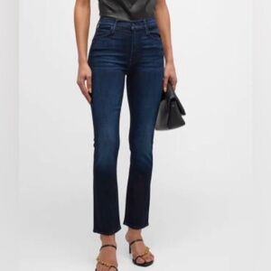 MOTHER mid rise dazzler ankle dark blue jean